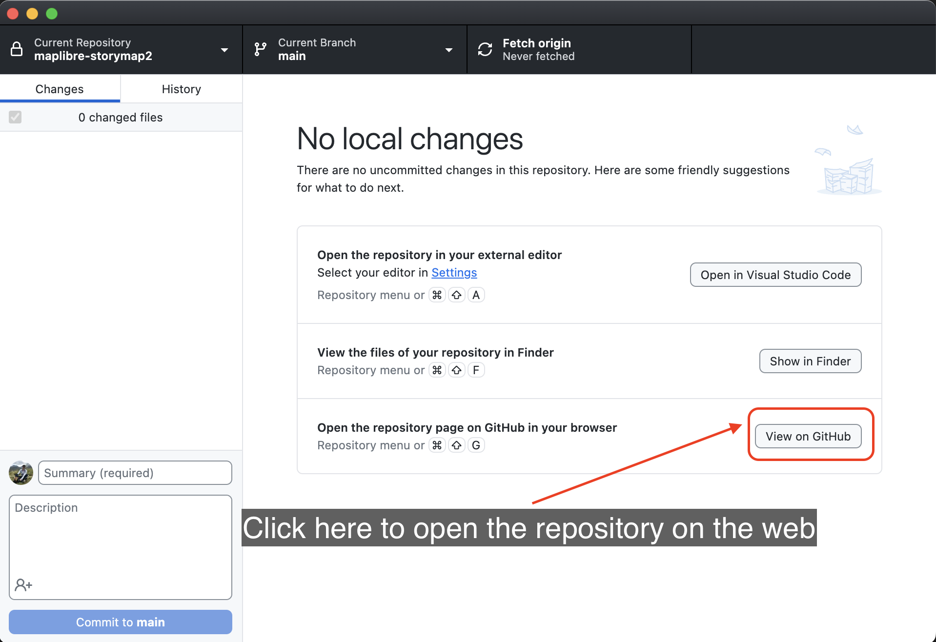 Open on GitHub screenshot