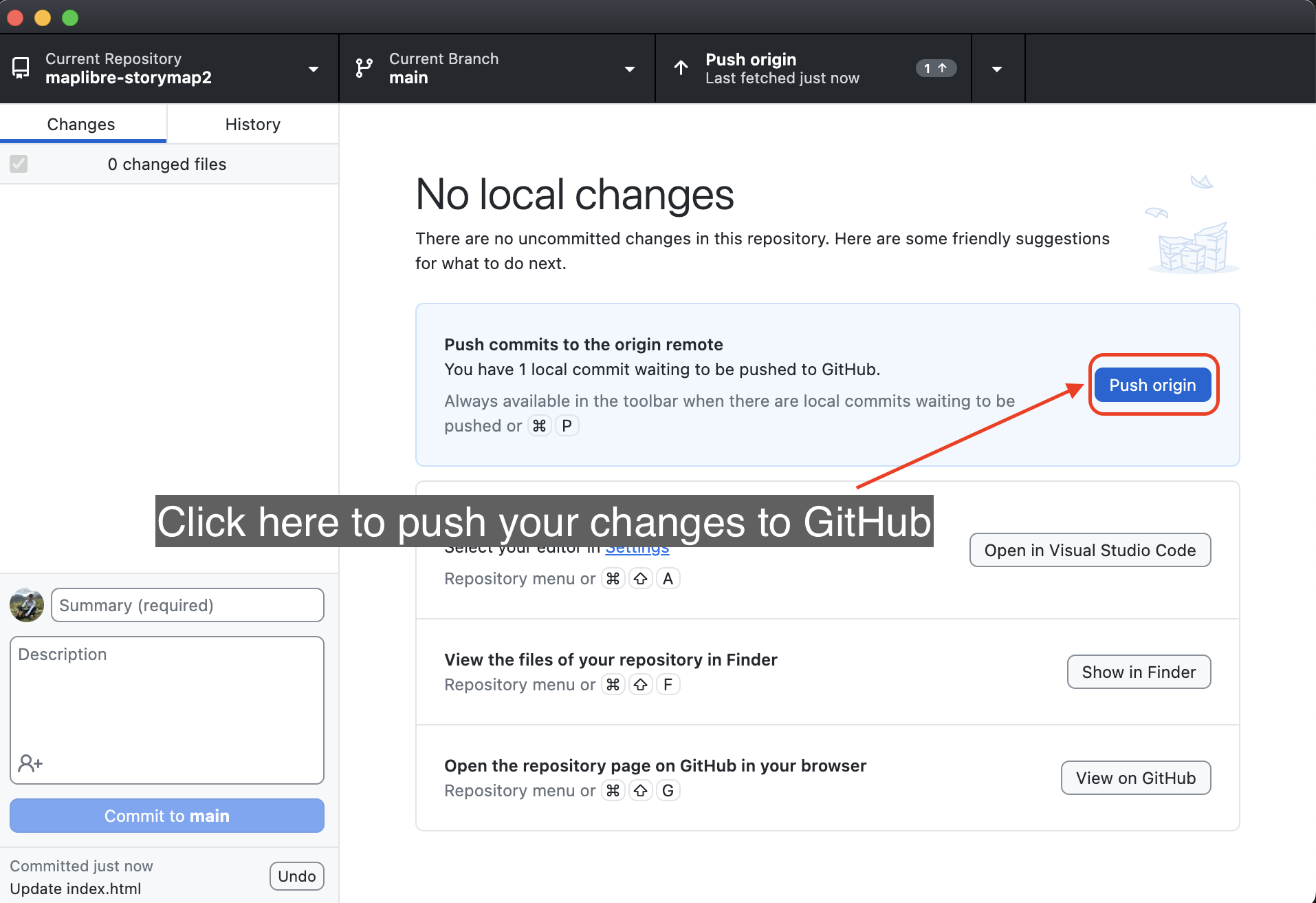 Open on GitHub screenshot