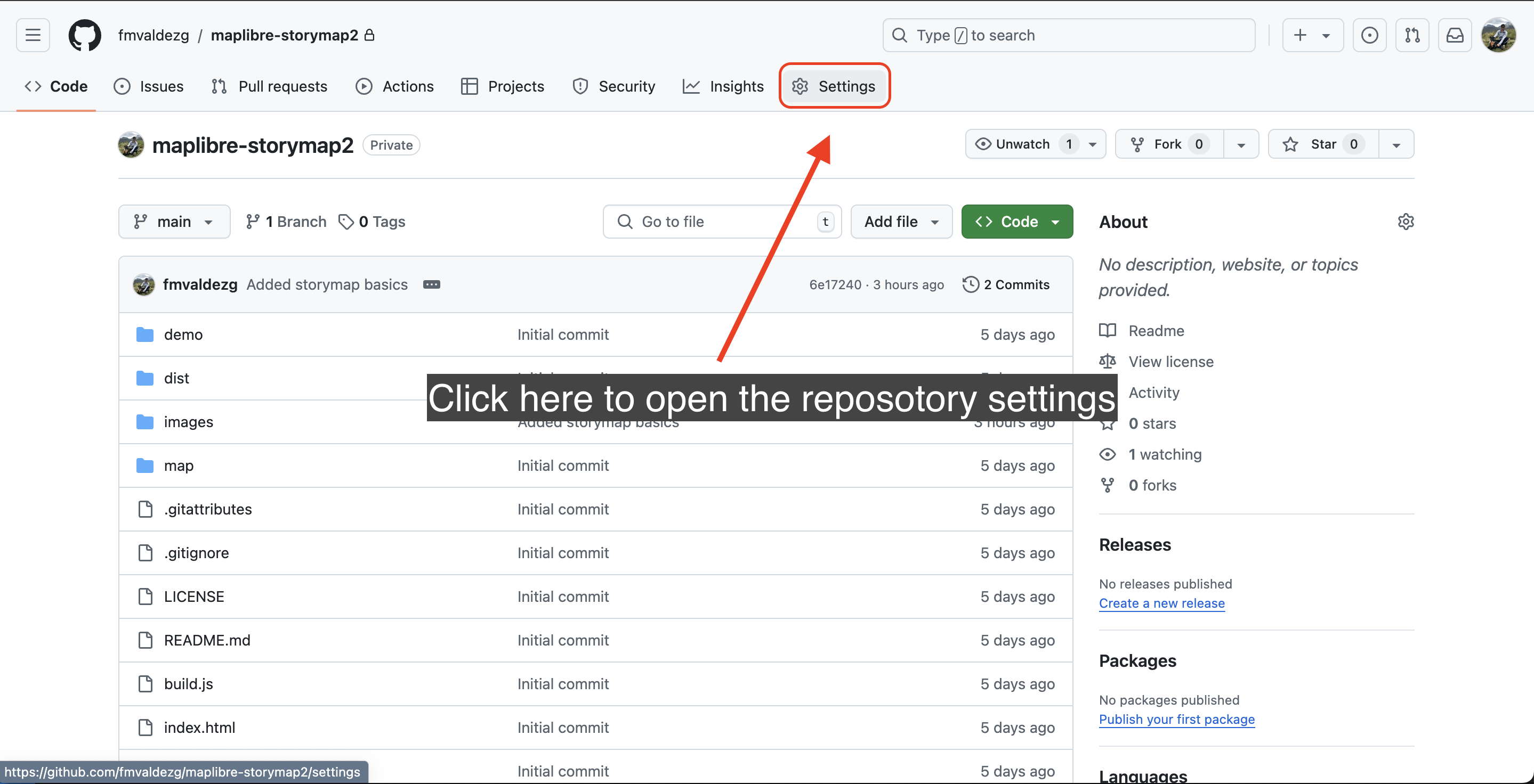 Open on GitHub screenshot